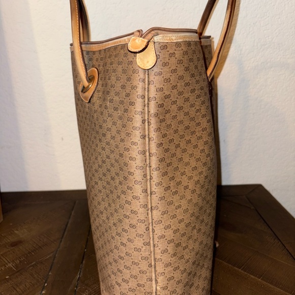 Gucci Brown Monogram Tote Bag Vintage - Picture 2 of 8